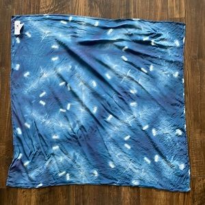 Upstate blue silk tie dye scarf